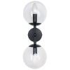 Fali lámpa DORADO fekete átlátszó 2x40W E14 Light Prestige