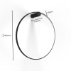 Fali lámpa Tükör fekete L 1x50W LED 90 cm Light Prestige