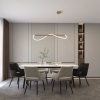 MELECA S arany 1x24W LED-es függőlámpa Light Prestige