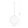 REUS függőlámpa fehér gömb 3x40W E27 Light Prestige