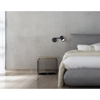 SNOW fali lámpa meghosszabbított karral fekete 1x40W GU10 Light Prestige
