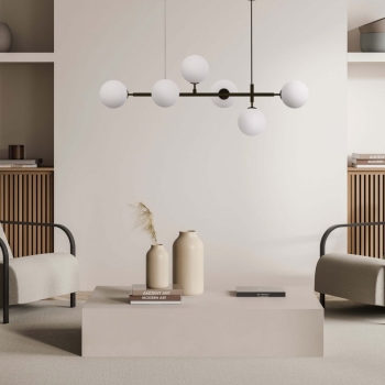 ALISA függőlámpa fekete 6x40W E14 Light Prestige