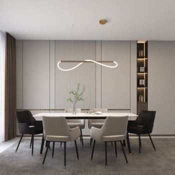 MELECA S arany 1x24W LED-es függőlámpa Light Prestige
