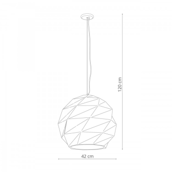 REUS függőlámpa fehér gömb 3x40W E27 Light Prestige