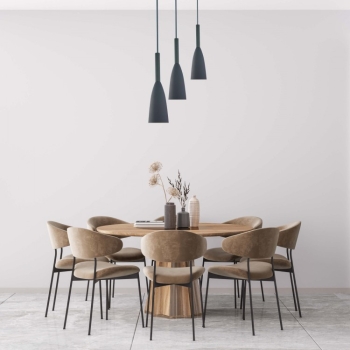 SOLIN függőlámpa szürke 3x60W E27 Light Prestige szürke fény