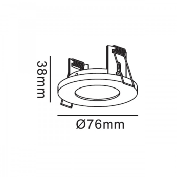 LAGOS kör alakú fehér 1x50W GU10 IP65 Light Prestige süllyesztett szerelvény