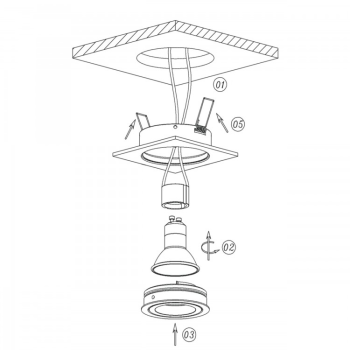 LAGOS kör alakú fehér 1x50W GU10 IP65 Light Prestige süllyesztett szerelvény