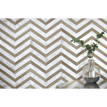 SUPREME FEHÉR COGNAC CHEVRON falicsempe 30X21.9 Museum by Peronda