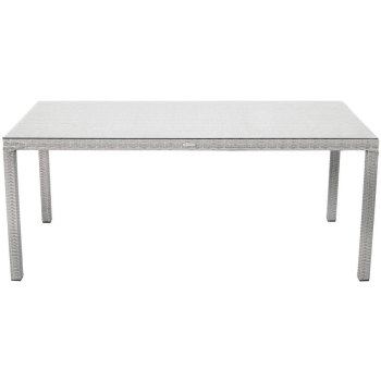 Technorattan kerti asztal MALAGA 180 x 90 cm - szürke