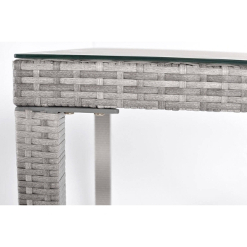 Technorattan kerti asztal MALAGA 180 x 90 cm - szürke