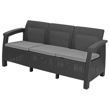 CORFU Max Love Seat 3 üléses kerti kanapé - grafit