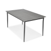 BOSANO alumínium kerti asztal 150 x 90 cm - fekete