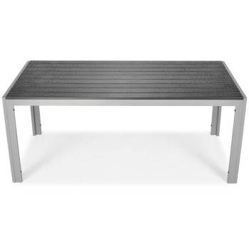 Nagy kerti asztal 8 személyre alumíniumból MODENA 180 x 90 cm - fekete