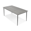 BOSANO alumínium kerti asztal 180 x 90 cm - fekete