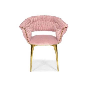 IRIS LUX glamour karosszék - púderrózsaszín