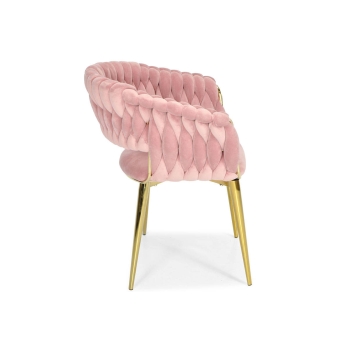IRIS LUX glamour karosszék - púderrózsaszín