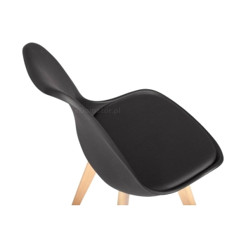DSW DAW Eames BOLONIA étkezőszék - fekete párnával