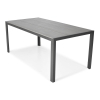 PARMA alumínium kerti asztal 180 x 90 cm - fekete