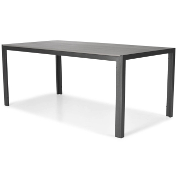 PARMA alumínium kerti asztal 180 x 90 cm - fekete