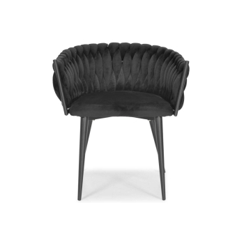 ROSA fonott glamour szék - fekete-fekete