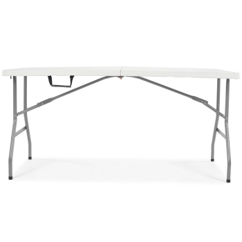 Összecsukható étkezőasztal fehér 150 cm