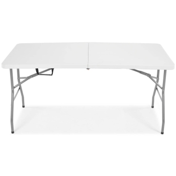 Összecsukható étkezőasztal fehér 150 cm