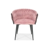 ROSA fonott glamour szék - fekete és púderrózsaszín