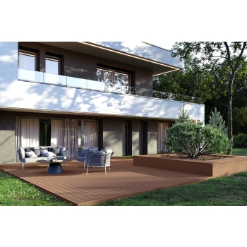 BERGDECK PURE gesztenyefa kompozit burkolólap, csiszolt 240 × 15 × 2,5 cm