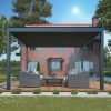 Kerti pergola LUXE 3 x 3 m elektromos tetővel - 100% alumínium antracit