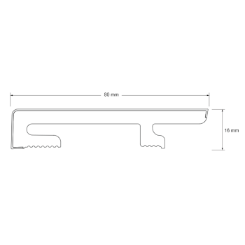 Bravo 80mm pvc hab szegélyléc 2.4m 203 Szürke