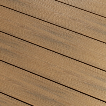 BERGDECK kompozit erkélytábla W138, teak/tölgy, csiszolt 290 × 13,8 × 2,4 cm