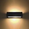 VEGA kerámia fali lámpa fekete 1x60W E27 Sollux Lighting