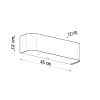 Fali lámpa LOKKO fehér 2x60W E27 Sollux Lighting