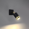 NERO fekete/arany fali lámpa 1x40W GU10 Sollux Lighting