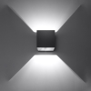 Fali lámpa QUAD 1 fekete 1x40W G9 Sollux Lighting