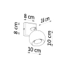 Fali lámpa OCULARE fekete 1x40W GU10 Sollux Lighting