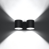 Fali lámpa ORBIS 2 fekete 2x40W G9 Sollux Lighting