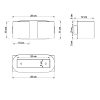 ORBIS 2 fali lámpa szürke 2x40W G9 Sollux Lighting