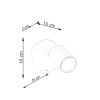 Fali lámpa VERDO fekete 1x10W GU10 Sollux Lighting