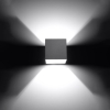 Fali lámpa QUAD 1 szürke 1x40W G9 Sollux Lighting