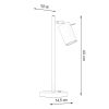RING íróasztali lámpa fekete 1x40W GU10 Sollux Lighting