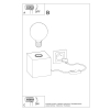 ARIZ asztali lámpa natúr fa 1x60W E 27 Sollux Lighting