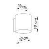 ORBIS 1 fali lámpa antracit 1x40W G9 Sollux Lighting