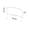 Fali lámpa MAGNUS fekete 2x40W G9 Sollux Lighting