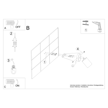 Fali lámpa VERDO fehér 1x10W GU10 Sollux Lighting