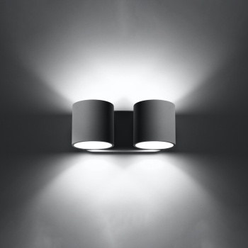 ORBIS 2 fali lámpa szürke 2x40W G9 Sollux Lighting