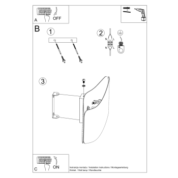 Fali lámpa TILA 30 fehér 1x40W G9 Sollux Lighting