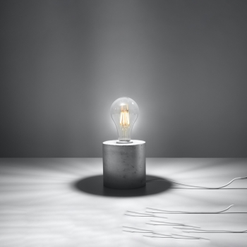SALGADO beton 1x60W E27 asztali lámpa Sollux Lighting