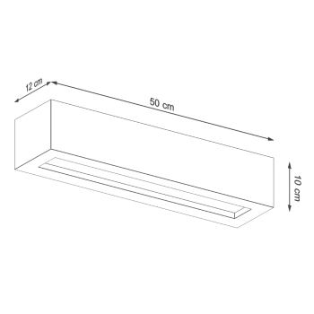 Fali lámpa VEGA 50 concrete 1x60W E27 Sollux Lighting 1x60W E27
