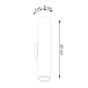 Fali lámpa LAGOS 2 fényes arany 2x10W GU10 Sollux Lighting